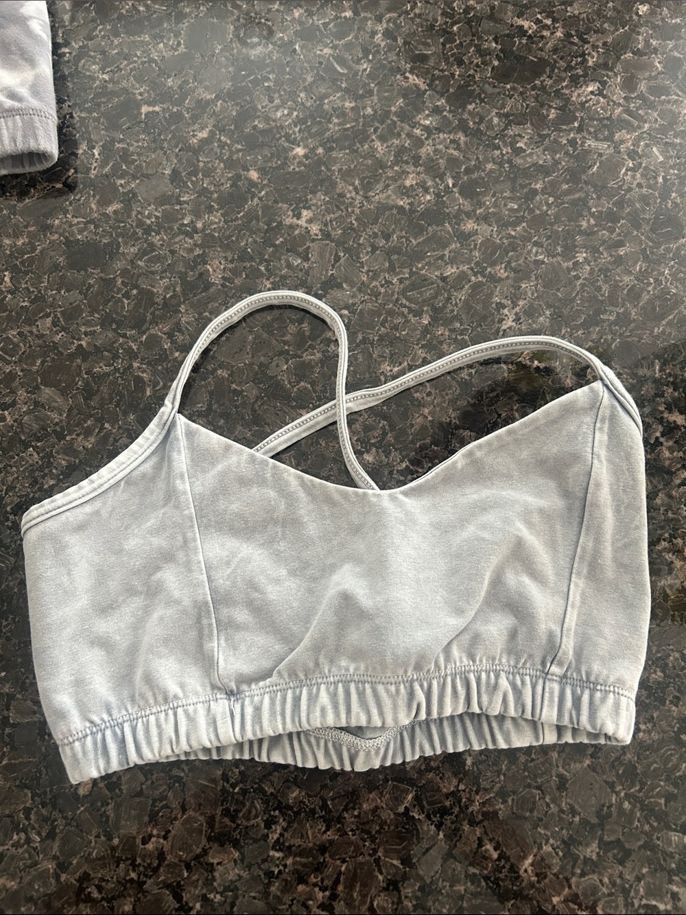 Tie-Dye Strappy Sports Bralette Tank Top - Blue